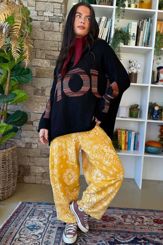 Big Softie Amour Slouch Knit Jumper Black /12=